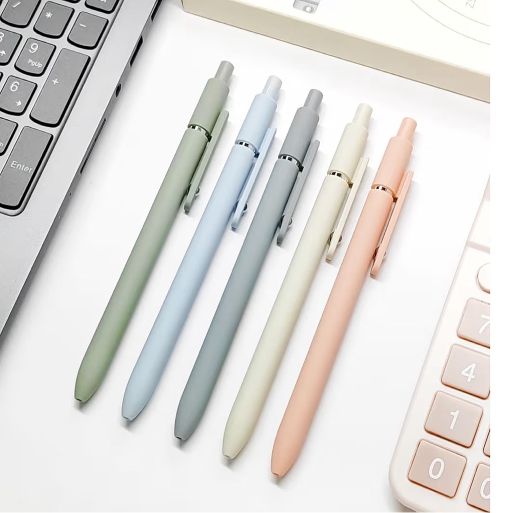 Gel Pens, 5 Pcs 0.5mm Black Ink Pens Fine Point Smooth Writing Pens - Picture 2 of 6